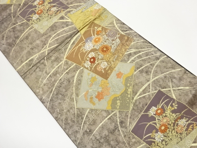 JAPANESE FUKURO OBI / WOVEN SHIKISHI PATTERN